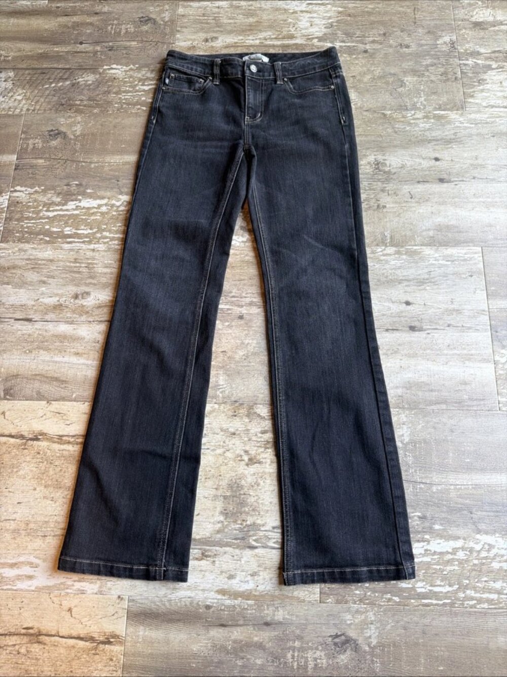 White House Black Market Blanc Jeans Charcoal Low Rise Bootcut Women’s 4R